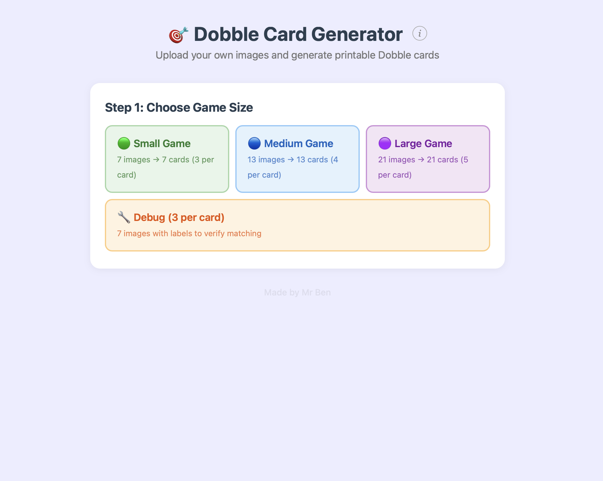 Spot-it / Dobble card generator